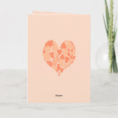 A Heart Of Hearts Romantic Design Pastel Peach Karte (Rückseite)