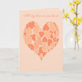 A Heart Of Hearts Romantic Design Pastel Peach Karte (Gelbe Blume)