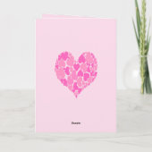 A Heart Of Hearts Romantic Design Pastel Pink Karte (Rückseite)