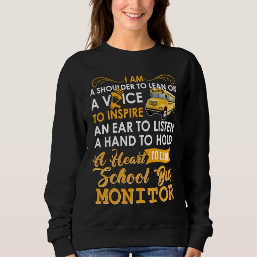 A Heart To Care School Bus Monitor Driver Speed St Sweatshirt (Vorderseite)