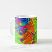 a heart with a psychedelic and colorful style kaffeetasse (Vorderseite Links)