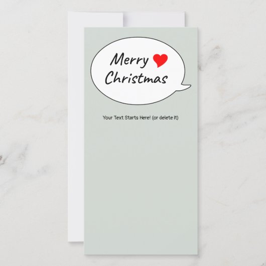 A heartfelt Merry Christmas Feiertagskarte (Vorderseite)