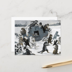 A Highway Robbery von Louis William Wain Postkarte