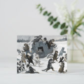 A Highway Robbery von Louis William Wain Postkarte (Stehend Vorderseite)