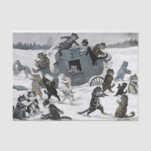 A Highway Robbery von Louis William Wain Seidenpapier