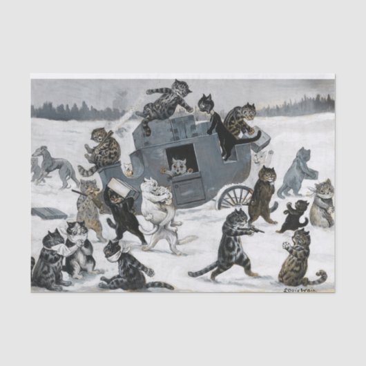 A Highway Robbery von Louis William Wain Seidenpapier (Vorderseite)