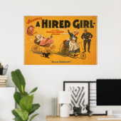 "A Hired Girl" Comedy Success Theater Poster (Heimbüro)