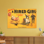 "A Hired Girl" Comedy Success Theater Poster Leinwanddruck (Insitu (Wohnzimmer))