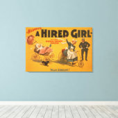 "A Hired Girl" Comedy Success Theater Poster Leinwanddruck (Insitu (Holzboden))