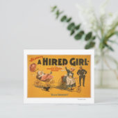 "A Hired Girl" Comedy Success Theater Poster Postkarte (Stehend Vorderseite)
