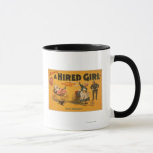 "A Hired Girl" Comedy Success Theater Poster Tasse