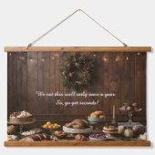 A Holiday Feast That's Twice as Nice Wandteppich Mit Holzrahmen (Vorne)