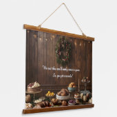 A Holiday Feast That's Twice as Nice Wandteppich Mit Holzrahmen (Gewinkelt)