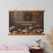 A Holiday Feast That's Twice as Nice Wandteppich Mit Holzrahmen (Schlafzimmer)