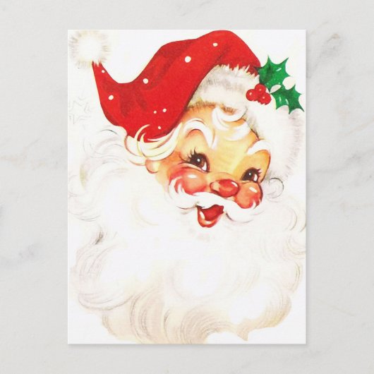 A Holly, Jolly Apple Cheeked Santa Claus, Teil 1 Postkarte (Vorderseite)