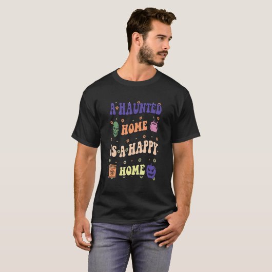A Home Of Werewolf Witch Little Monsters 2 Groovy T-Shirt (Vorne ganz)