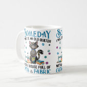 A House Full Of Cats And Quilting Fabric Kaffeetasse (Vorderseite Links)
