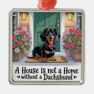 A House Is Not A Home Without A Dachshund Ornament Aus Metall