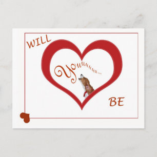 A Howl of a Valentine Card Feiertagspostkarte