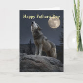 A Howling Wolf Father's Day Karte (Vorderseite)