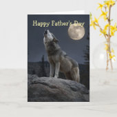 A Howling Wolf Father's Day Karte (Gelbe Blume)
