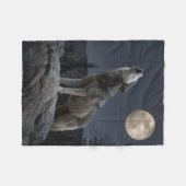 A Howling Wolf Fleecedecke (Vorderseite (Horizontal))