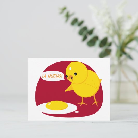 ¡A Huevo! Postkarte (Stehend Vorderseite)