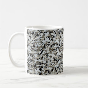 A HUGE DENSE FLOCK OF SNOW GEESE FLY TOGETHER IN T KAFFEETASSE