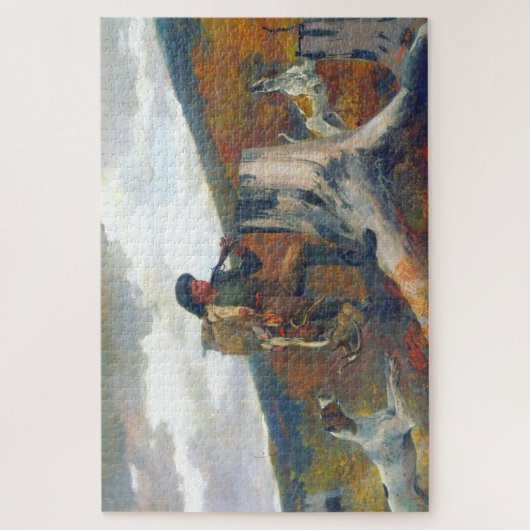 A Huntsman and Hogs Winslow Homer Circa 1891 Puzzle (Vertikal)