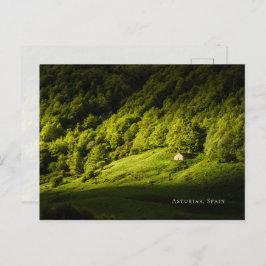 A hut in the valley, Asturias travel Postkarte