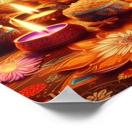 A.I. Dewali Candles Poster (Ecke)
