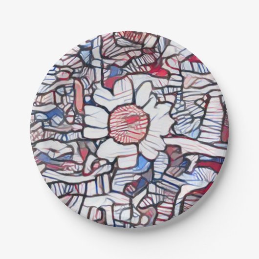 A.I. erweitertes Foto der bescheidenen Deiche Pappteller (Vorderseite)