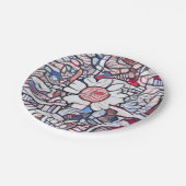 A.I. erweitertes Foto der bescheidenen Deiche Pappteller (Schrägansicht)