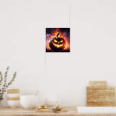 A.I. Evil Burning Jack-o'-lantern Poster (Küche)