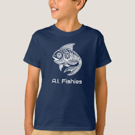 A.I. Fishies [bearbeitbarer Text] Weißes Design-Sh T-Shirt
