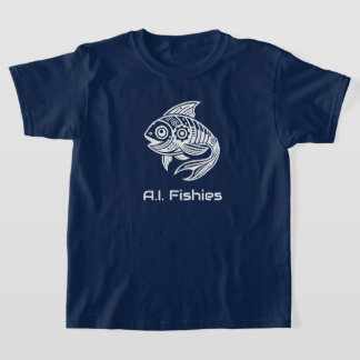 A.I. Fishies [bearbeitbarer Text] Weißes Design-Sh T-Shirt