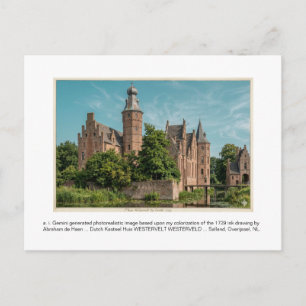 a. i. Gemini generierte Kasteel WESTERVELT. Postkarte