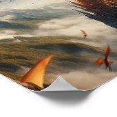 A.I. Golden Elven Tree Poster (Ecke)