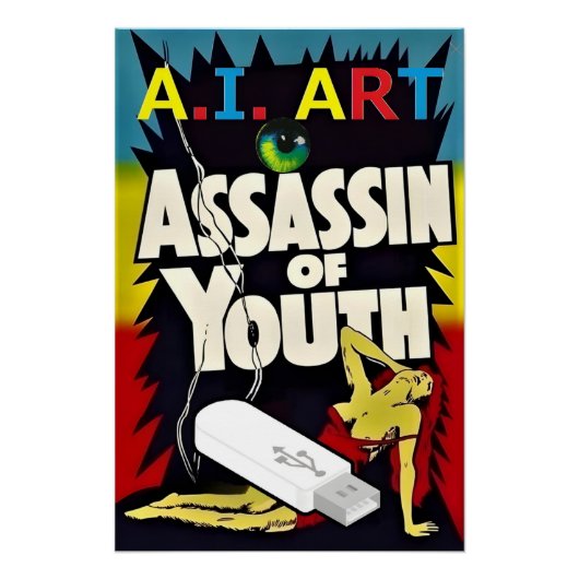 A.I.-Kunst - Attentäter der Jugend Poster (Vorderseite)