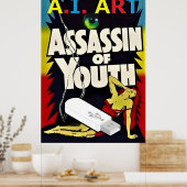 A.I.-Kunst - Attentäter der Jugend Poster (Küche)