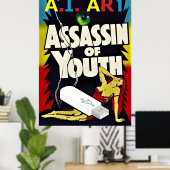 A.I.-Kunst - Attentäter der Jugend Poster (Heimbüro)
