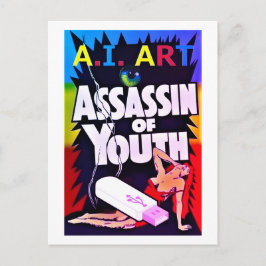 A.I.-Kunst - Attentäter der Jugend Postkarte