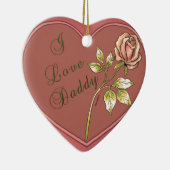 A I Liebe Daddy Heart Keramikornament (Rechts)
