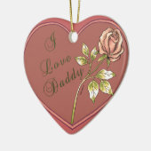 A I Liebe Daddy Heart Keramikornament (Links)