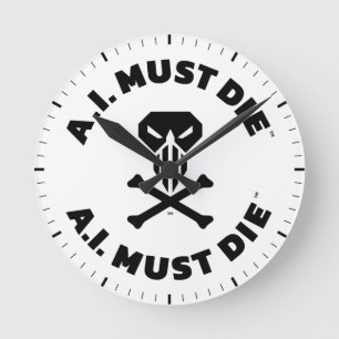 A.I. Muss das Logo (Fett-Schriftart) auf der Wall- Runde Wanduhr