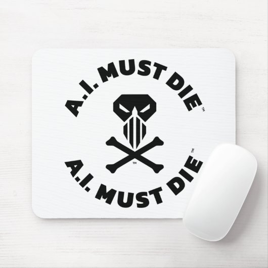 A.I. Must Die™ Logo (Fette Schrift) Mauspad (Mit Mouse)