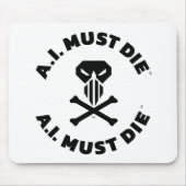 A.I. Must Die™ Logo (Fette Schrift) Mauspad (Vorne)
