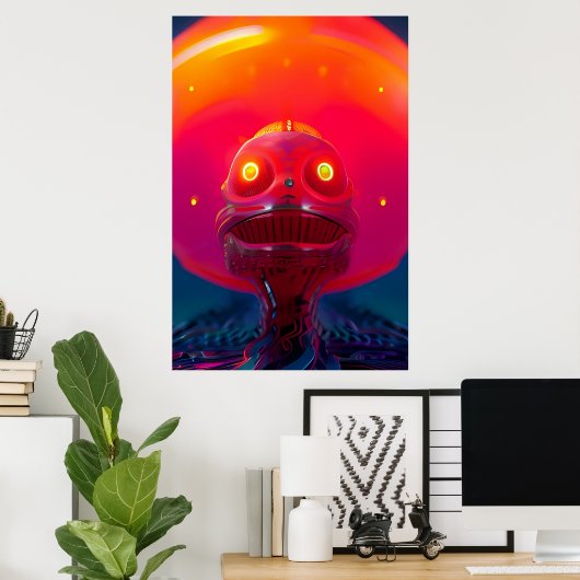 A.I. New Dawn Psychedelic Sci-Fi Dream Poster (Heimbüro)