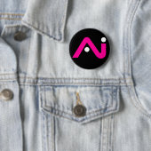 A.i. Retro Knopf-Rosa-Logo Button (Beispiel)