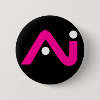A.i. Retro Knopf-Rosa-Logo Button
